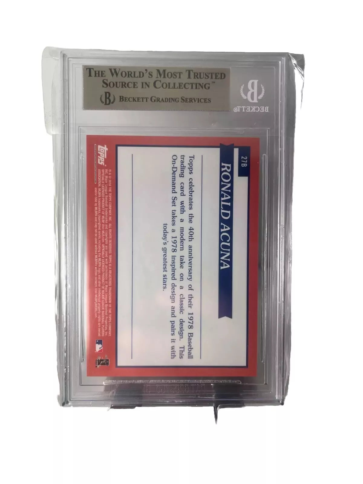 2018 Topps On-Demand  '78 #27 Ronald Acuna RC /50 BGS 9.5