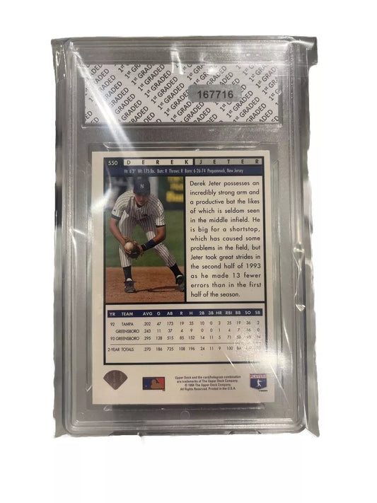 1994 Upper Deck Derek Jeter #550 Yankees 1st Graded 10 Gem Mint Foil