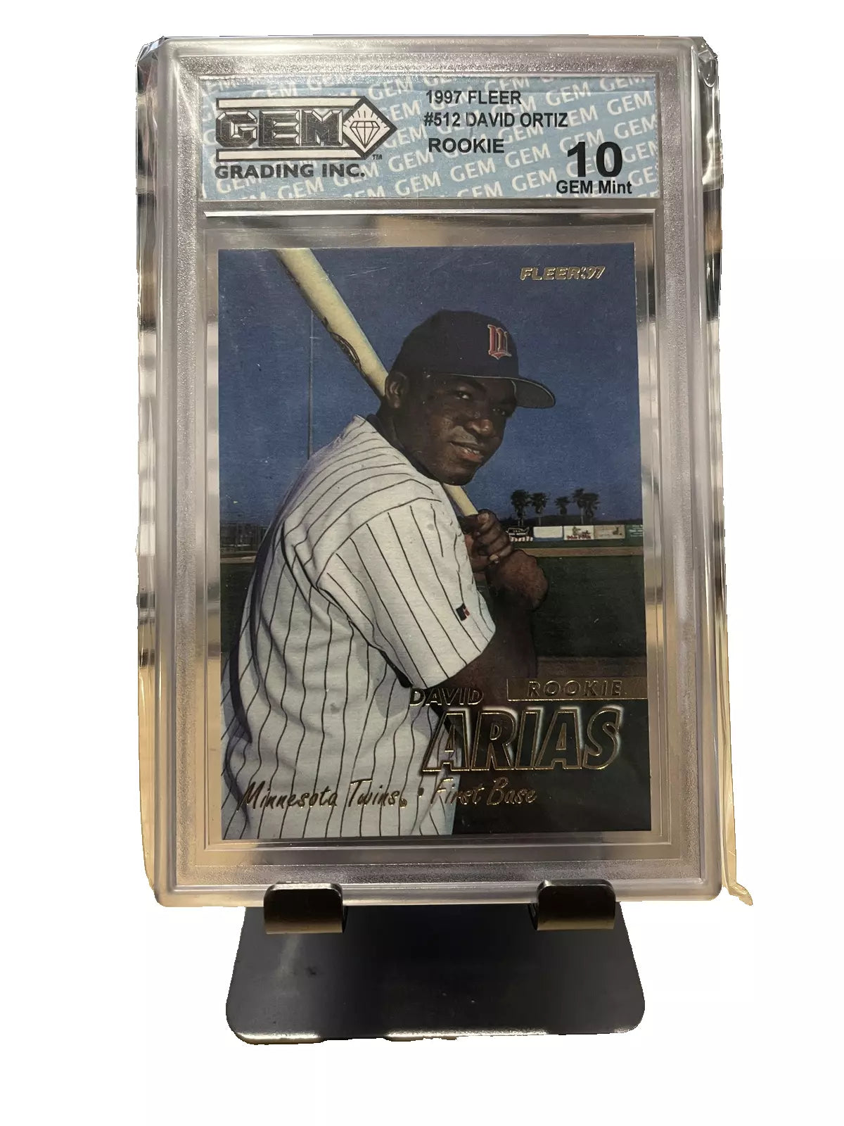 1997 Fleer #512 David Ortiz Arias Minnesota Twins GEM GRADING 10