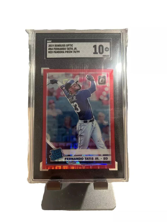 2019 Fernando Tatis Jr. Donruss Optic Rookie Pandora Red Prizm /99 SGC 10 Gem