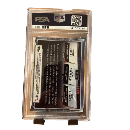 2017 BOWMAN Gleyber Torres / Frazier TP-NYY Mojo Refractor PSA 10