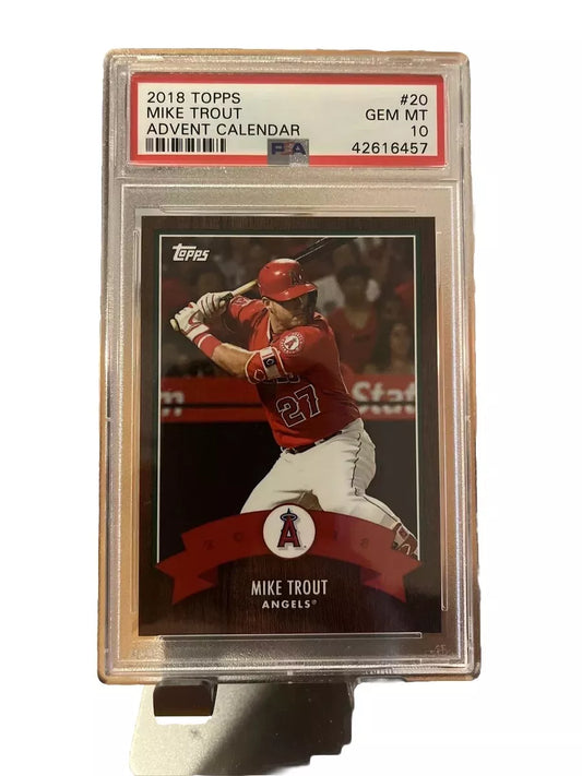2018 Topps Advent Calendar MIKE TROUT #20 PSA 10 SP Los Angeles Angels