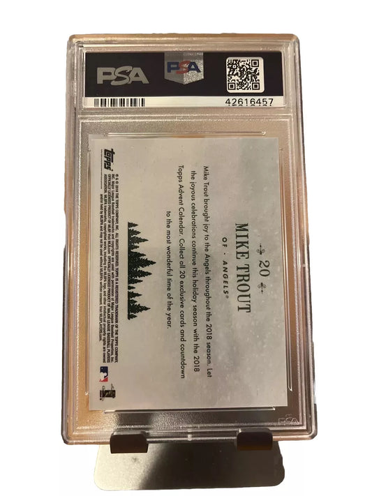 2018 Topps Advent Calendar MIKE TROUT #20 PSA 10 SP Los Angeles Angels