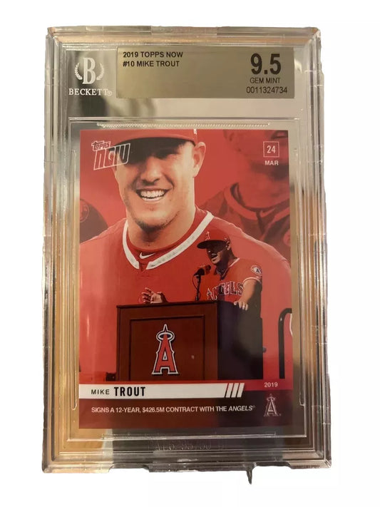 2019 Topps Now #10 Mike Trout Largest Contract in History
