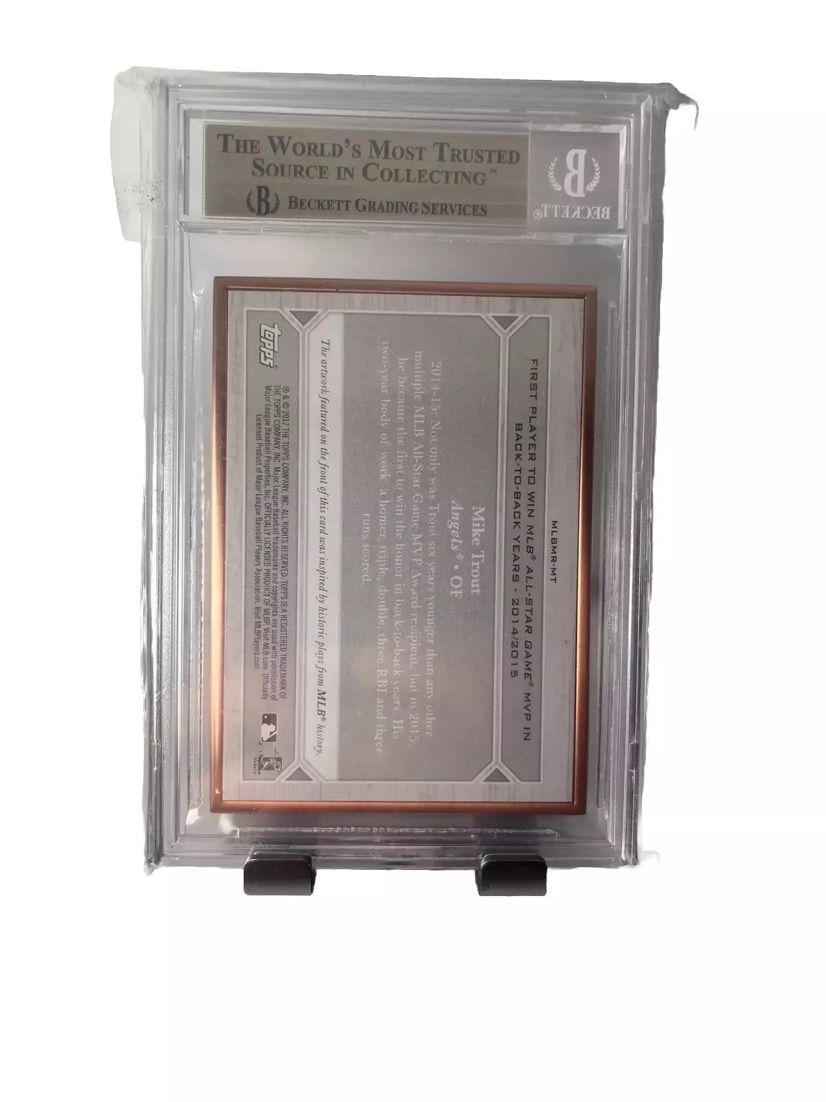 2017 Topps Transcendent #MLBMR-MT Mike Trout /87 BGS 9.5