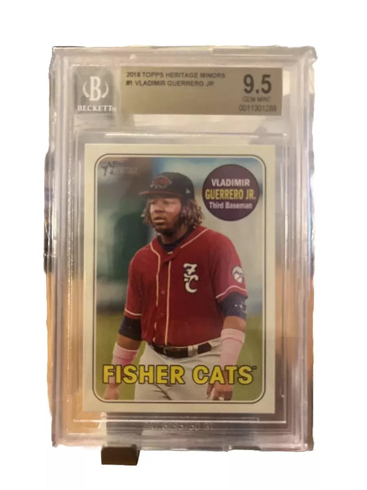 2018 TOPPS HERITAGE MINORS VLADIMIR GUERRERO JR. RC BGS 9.5