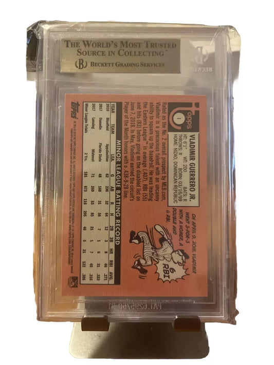 2018 TOPPS HERITAGE MINORS VLADIMIR GUERRERO JR. RC BGS 9.5