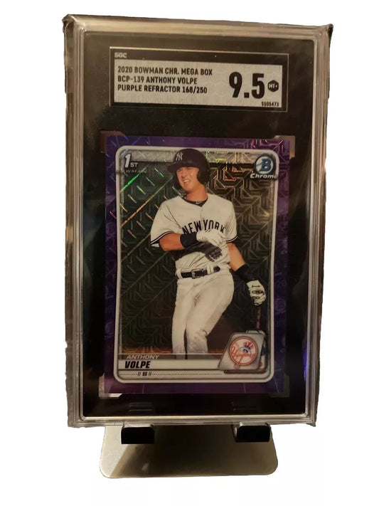 2020 Bowman Chrome ANTHONY VOLPE Mojo Purple Refractor /250 SGC 9.5